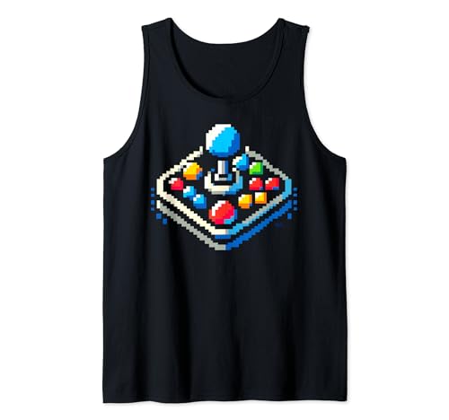 Genial controlador de juegos en estilo Pixel Art Christmas Camiseta sin Mangas