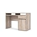 Tvilum Willis Drawer, 1 Door Desk, Truffle