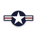 fagraphix United States Air Force USAF Roundel Sticker Decal - Self Adhesive Vinyl - Weatherproof - Made in USA - Military National Star v2 4' Wide