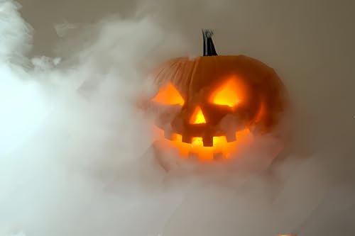 Image of Ultrasonic Mist Maker,Halloween Mist Maker 2 Atomizer Heads Provide Greater Mist Volume for Water Fountain Pond Halloween Party and Rockery Fish Tank Vase Birdbath Deco