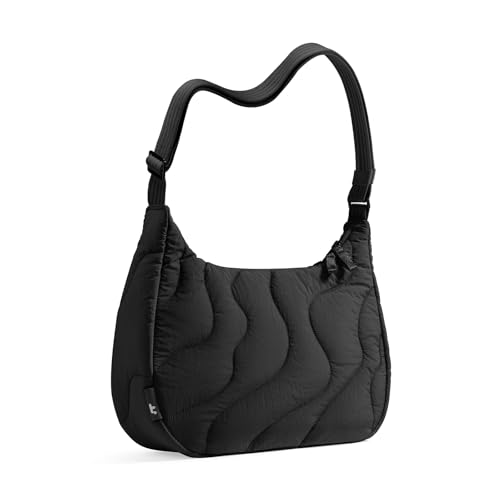tomtoc 9L Sac Bandoulière Femme Puffer Sling Crossbody, Sac A Main Femme Nylon Matelassé Crescent Épaule Pour iPad 11 Air Pro et Essentiels Quotidiens, Hobo Voyage...