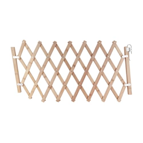 CLISPEED Puerta para Mascotas de Madera Khaki Mano y Fácil Desmontaje, Barrera de Seguridad Adecuado Hogar y Pasillos