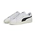 PUMA Men's Smash 3.0 Leather Sneaker White Black Gold-Frosted Ivory, 13
