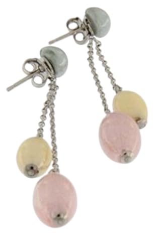 Boucle d'oreille en verre antique Murrina de Venise fait main en acier durable