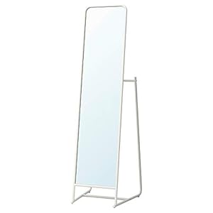 Miroir sur pied KNAPPER, 48×160 cm, blanc