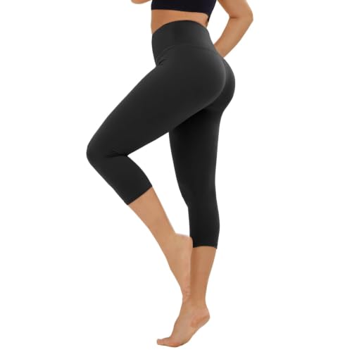 Image of TNNZEET High Waisted Leggings for Women - No See Through Tummy Control Cycling Workout Yoga Pants with Pockets Reg & Plus