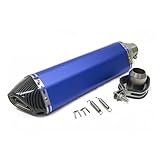 Moto Echappement Pour Dukati 696 848 Tmax 500 530 Crf 230 Vespa NC750X 470mm Long 51MM Tuyau D'échappement Avec Silencieux Moto Vélo Pot Échappement(D)