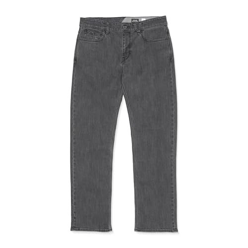 Volcom Men's Kinkade Regular Fit Denim Jeans Neutral Grey