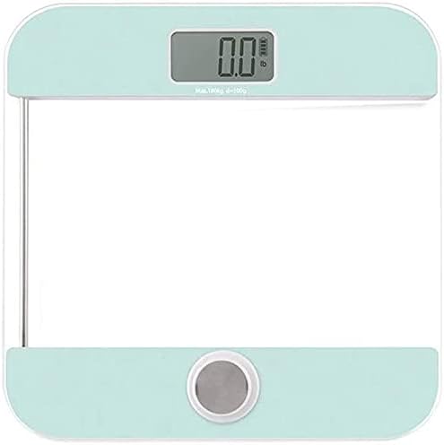 KouRy Báscula digital de baño de peso corporal, 400 libras, vidrio transparente, plataforma antideslizante, báscula electrónica de medición precisa