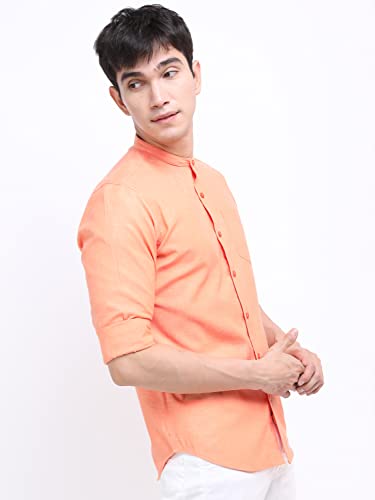 Image of KETCH Men Cotton Slim Fit Solid Full Sleeve Shirt