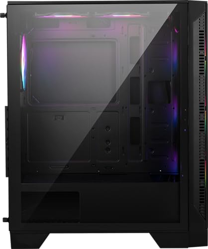MSI MAG FORGE 120A AIRFLOW Mid-Tower PC Case - ATX Capacity, up to 330mm RTX 40 GPU Support, 6 x 120mm ARGB Fans, Magnetic Dust Filters, Tempered Glass, 1-6 ARGB Control Board, USB 3.2 Gen 1 Type-A - Image 8