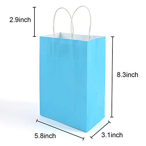 Lovestown Colorful Gift Bags, 18 Pcs Colored Paper Bags Rainbow Party Favor Kraft Candy With Handle For Birthday Wedding And Celebrations #TOP1