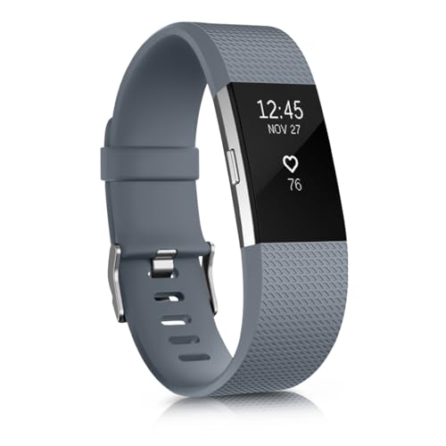 Image of Tobfit Watch Strap Compatible for Fitbit Charge 2 (Watch Not Included), Removable Soft Belts for Charge 2 Wristband, Smartwatch Band for Men & Women