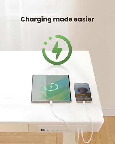 Image of ARTIKEL Case 1.0 Electric Height Adjustable Office Table DIY|100 Kg Wt.|Smart Panel USB & Type C Collision Sensor|Sit Stand Computer Desk|120 X 60 Cm| (White)