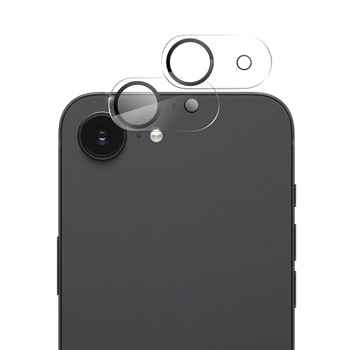 QUITECO Protector Lente Cámara para iPhone 16e [2 Piezas] Vidrio Cristal Templado Cámara Trasera