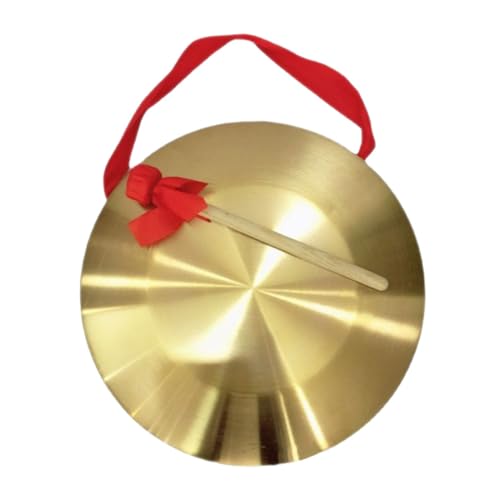 Vaguelly Chinese Gong Drum Percussion Set Traditional Chinese Instrument Decor Asian Gong Bell Stage Performances Home Setting Beginner-friendly