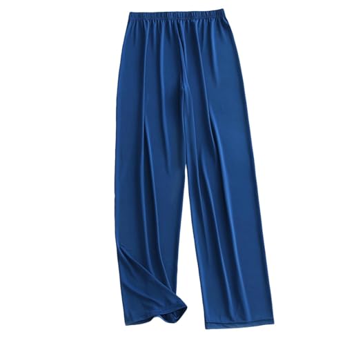 Plus Size Sleep Pants for Men Elastic Waist Pajama Bottoms Comfy Home Wear Lounge Pants Loose Fit PJ Trousers