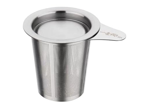 茶こし ティーストレーナー ステンレス製 茶葉濾過 茶こし 茶漉し ストレーナー 取っ手付き 深型 急須不要 お手入れ簡単 お茶 紅茶 マグカップ コップ 用 食洗機対応 家庭用 (A-1)