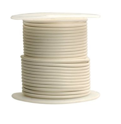 10 AWG Tinned Marine Primary Wire, White, 1000 Feet