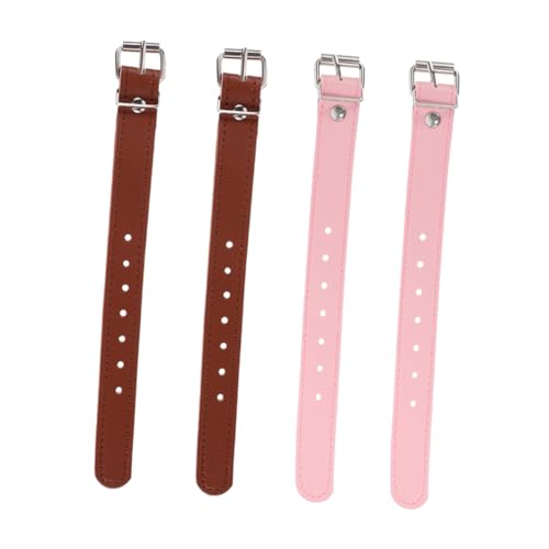 HANABASS 4pcs Adjustable Bike Basket Straps Durable PU Belts for Front Rear Baskets Easy Installation for Boys Bicycles Wide Compatibility