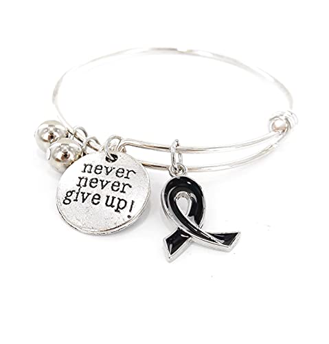 Awareness Bangles For Women - Cancer Awareness Bracelet Bangle - Positive Inspirational Message Charm Bangle 1 pc