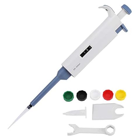 Pipette BiuZi 1Pc M200 20 200 Ul Mikropipette Aus Kunststoff Einstellbare Manuellen Einkanal-Pipette Labor-Tool Mikropipette 200 Cover