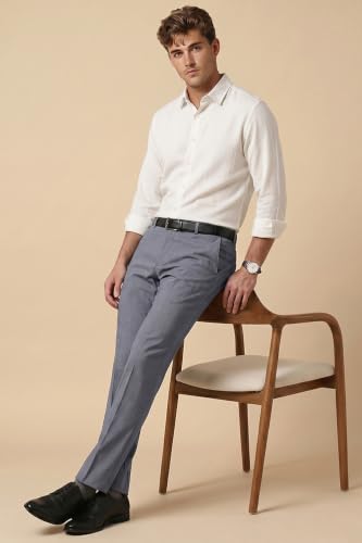 Image of Peter England Men Mid Rise Neo-Slim Formal Trouser
