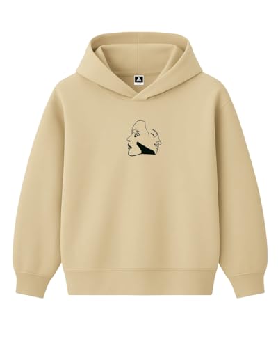 Hoodie Oversize Aura Rich.Art en Coton 460g avec Broderie 3D One Line pour Femme