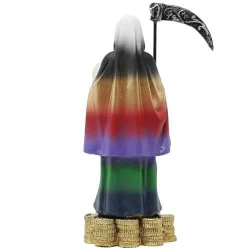 Estatua Santa Muerte 5 pulg Multicolor Resina miniatura 3