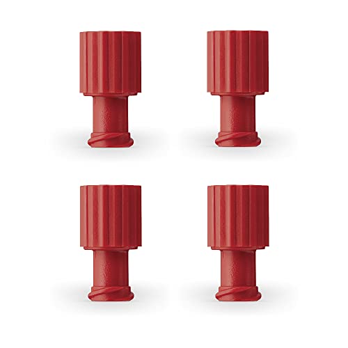nabitec Sluitstop/combistop in rood (Luer-Lock & -Slip - opname), rood, 5 rote Verschlussstopfen aus Kunststoff