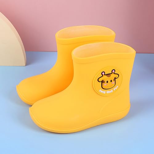 Kids Rain Boots for Boys Girls PVC Cartoon Rubber Rain Non-Slip Shoes Waterproof Baby Easy-On Lightweight Boots4