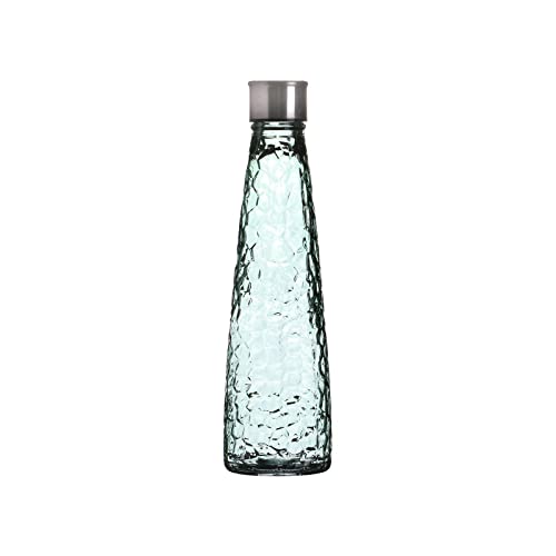 Botellas de agua de cristal de colores, 750 ml, vintage, herméticas, para zumo, bebidas, botella de agua (6 colores pastel a elegir) (verde)