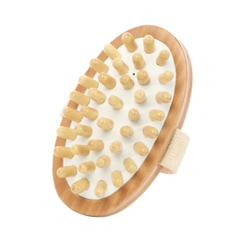 Dry Body Brush, Wooden Handheld Body Massager Brush - Natural Wood, body brush, bath & body brushes...
