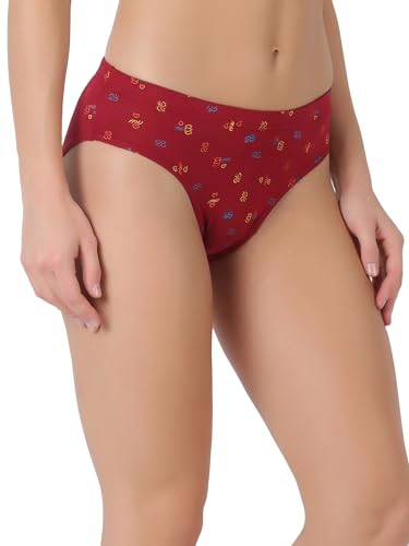 Image of Dollar Lehar Super Combed Cotton Women's Printed Hipster Panty - Actual Print May Vary