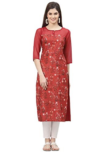 Image of ALC Creation Women's Crepe Straight Printed Kurta