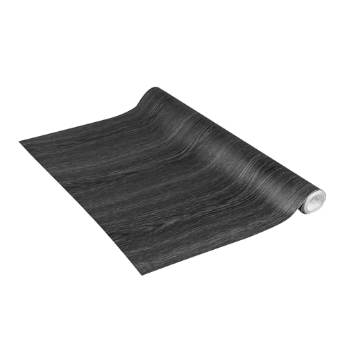 Venilia Lámina adhesiva Perfect Fix, Madera Madera preta, 45cm x 2m, Espesor 150μ, Vinilo autoadhesivo para muebles o cocina, decorativas papel pintado pared, PVC sin ftalatos, Fabricado en UE