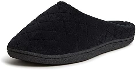 Dearfoams Women's Clog Slipper, Black Multi,X-Large