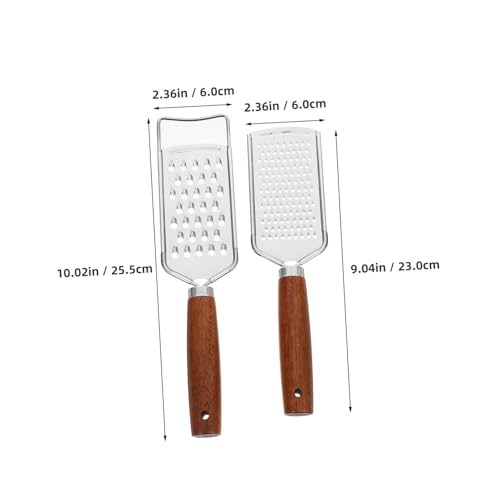 Set 2 ralladores múltiples de acero inoxidable con mango ergonómico miniatura 2