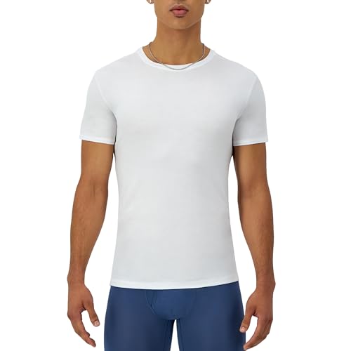Hanes Men's Originals Supersoft T-Shirt, Viscose from Bamboo Undershirt, 2-Pack2