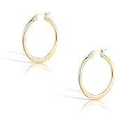 N+NITROLUBE Titanium Gold Earrings 1.18inches Fashion Jewelry Open Earrings Easy to Wear Medical ...
