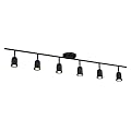 Modern LED 6-Light Track Lighting, Matte Black, 44 Inch, 6 GU10 LED Bulb Included, Directional Lighting, Kitchen Lighting Fixtures Ceiling, Spotlight Fixtures, Wall Lights for Living Room
