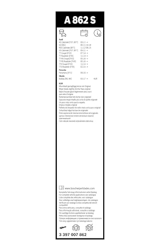 Image of BOSCH 3397007862 AeroTwin Wiper Blades - Set of 2 (24 inch & 21 inch) Top Lock 16mm | Driver and Passenger Side Original Equipment Replacement Blades