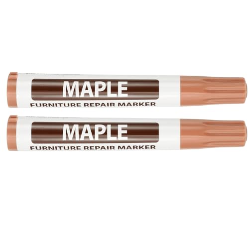 PATIKIL 2Pcs Furniture Markers Touch Up,Furniture Repair Kit Wood Markers for Scratches Wood Floor Holes Tables, Maple