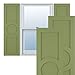 Ekena Millwork TFP001AC15X037MG True Fit PVC Center Circle Arts & Crafts Fixed Mount Shutters, (Per Pair-Hardware Not Included), 15"W, Moss Green