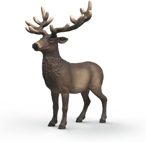 SCHLEICH WILD Life | Amerikanischer Rothirsch 14992 |detailgetreue Tierfigur & Sammelfigur |Zoo Spielzeug | Geschenk für Jungen & Mädchen |Deko für Geburtstag |Spielfigur ab 3 Jahren | 10 x 7 x 12 cm
