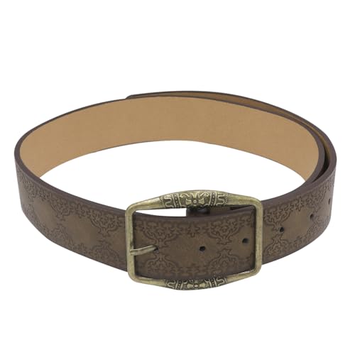 Western Strap for Women - Vintage Embossed Leather Bucket Belt Y2K Cowgirl Engraved Tooled for Jeans Pants3