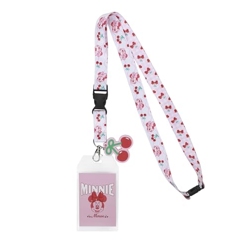 Minnie Mouse Classic 22-inch Lanyard with Clear ID Sleeve and Rubber Charm