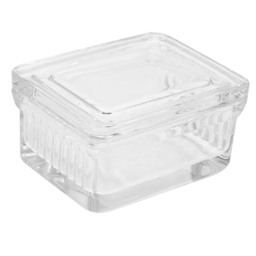 NAMOARLY Staining Jar for Microscope Slides 10 Slide Capacity Glass Vat Staining Rack for Biology