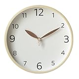 CLQYXRMVC Orologio da Parete Orologio da Parete Silenzioso retrò in Stile Legno, Alimentato a Batteria Orologio