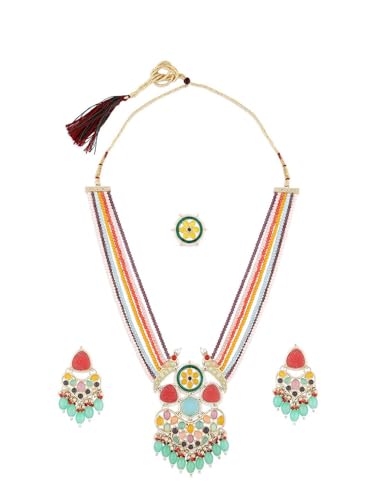 Juego de joyas de cristal multihebra Stones DMZ-2756 para cenas y eventos elegantes